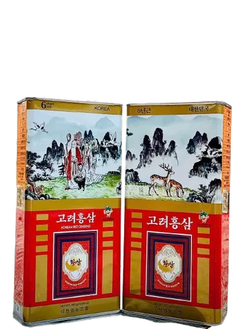 Sâm Khô Nguyên Củ Hộp Thiếc Hàn Quốc - Hồng Sâm 6 Năm Tuổi 300g, Giúp Bồi Bổ Sức Khỏe và Cải Thiện Giấc Ngủ 814502