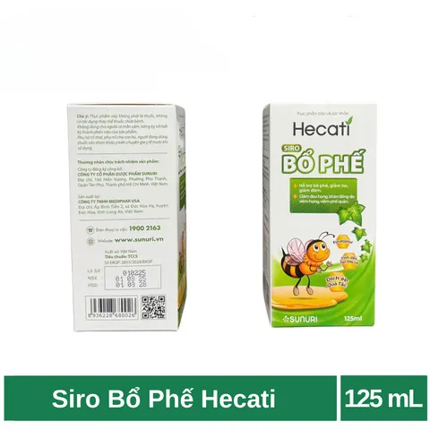 Siro Bổ Phế Hecati hỗ trợ bổ phế, giảm ho, giảm đờm (hộp 125ml)