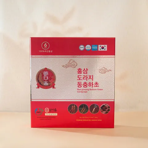 Nước hồng sâm cát cánh đông trùng hạ thảo Hàn Quốc hộp 30 gói x 70ml 814555