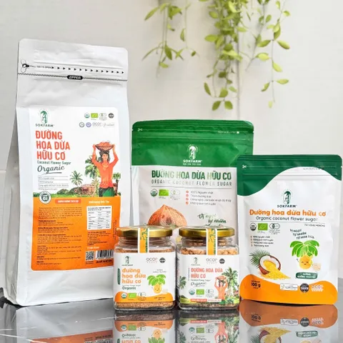 Đường Hoa Dừa SOKFARM Organic 150g 300g 1kg Đường Không Tách Mật Vị Ngọt Tự Nhiên
