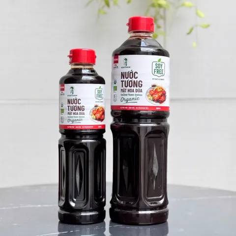 Nước Tương Mật Hoa Dừa SOKFARM Organic Nguyên Bản Không Đậu Nành 500ml 1L