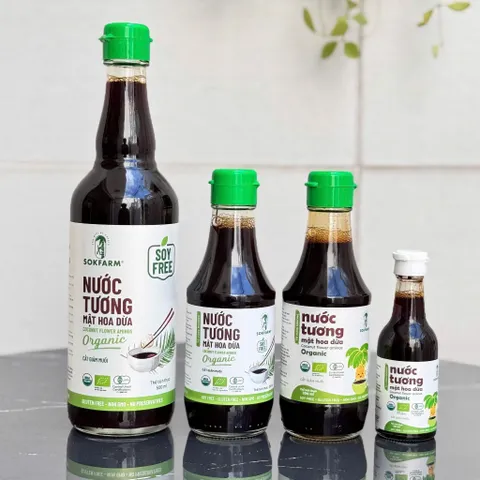 Nước Tương Mật Hoa Dừa SOKFARM Organic Cho Bé 60ml 200ml Không Đậu Nành