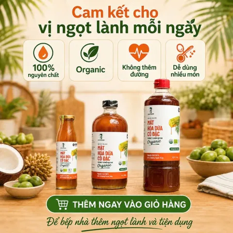 Mật Hoa Dừa Cô Đặc SOKFARM Organic Nguyên Chất 250g 685g 1.4kg Tạo Vị Ngọt