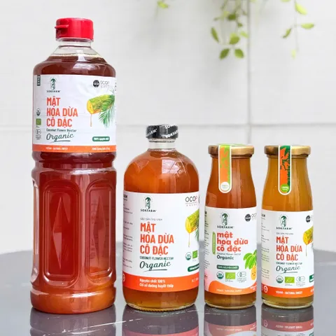 Mật Hoa Dừa Cô Đặc SOKFARM Organic Nguyên Chất 250g 685g 1.4kg Tạo Vị Ngọt