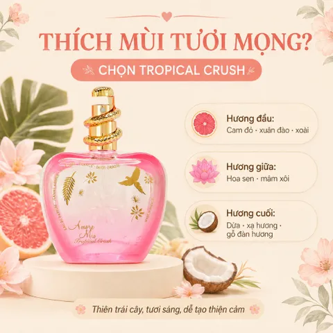 Nước Hoa Nữ Jeanne Arthes Amore Mio EDP 100ml - Tropical Crush, Forbidden Fruit, Gold N’ Roses