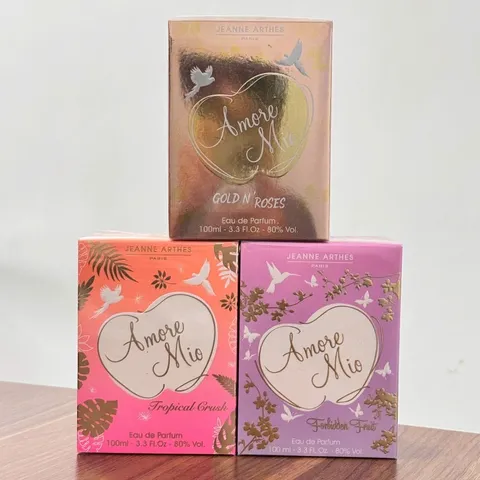 Nước Hoa Nữ Jeanne Arthes Amore Mio EDP 100ml - Tropical Crush, Forbidden Fruit, Gold N’ Roses