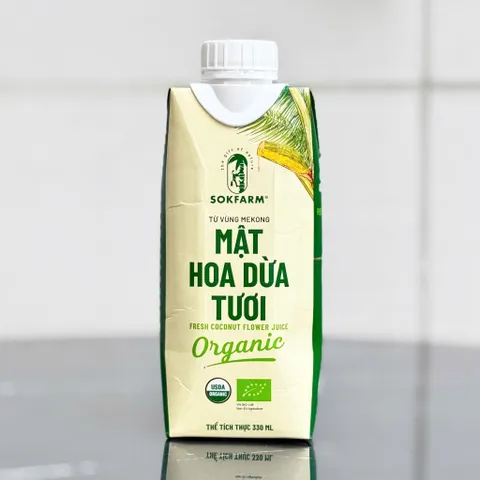Mật Hoa Dừa Tươi SOKFARM Organic 330ml Đồ Uống Mật Hoa Dừa Tiện Mang Theo