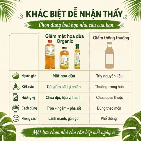 Giấm Mật Hoa Dừa SOKFARM Organic Có Giấm Cái 265ml 500ml 1L Lên Men Tự Nhiên