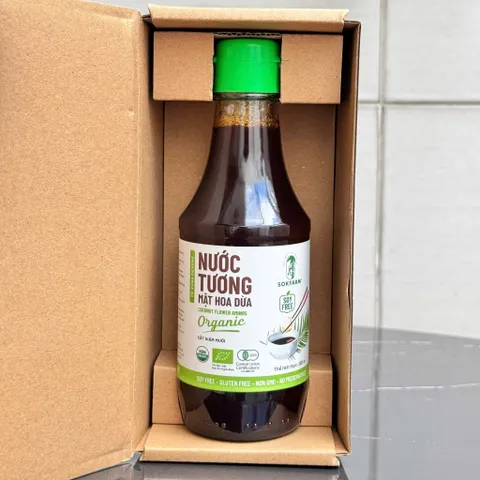 Nước Tương Mật Hoa Dừa SOKFARM Organic Ít Muối Không Đậu Nành 200ml 500ml