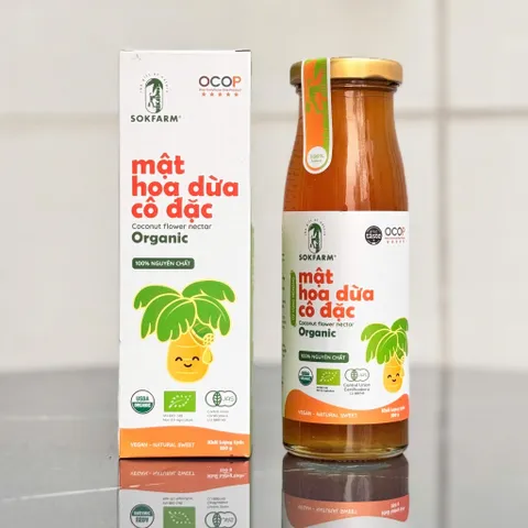 Mật Hoa Dừa Cô Đặc SOKFARM Organic Cho Bé 250g Tạo Vị Ngọt Thanh Dễ Sử Dụng