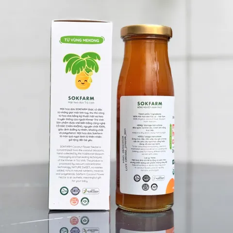 Mật Hoa Dừa Cô Đặc SOKFARM Organic Cho Bé 250g Tạo Vị Ngọt Thanh Dễ Sử Dụng