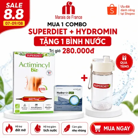 Combo Actimincyl Bio + Hydromin OFF | Hỗ Trợ Kiểm Soát Cân Nặng, Cân Bằng Nước, Nhẹ Người