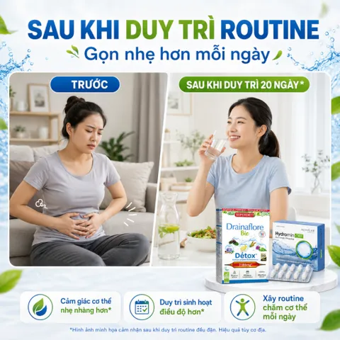 Combo Drainaflore Bio + Hydromin OFF | Hỗ Trợ Thanh Lọc Cơ Thể, Cân Bằng Nước, Hỗ Trợ Giảm Tích Nước