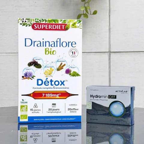 Combo Drainaflore Bio + Hydromin OFF | Hỗ Trợ Thanh Lọc Cơ Thể, Cân Bằng Nước, Hỗ Trợ Giảm Tích Nước