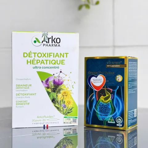 Combo Arko Detoxifiant Hépatique + Vitatree Organ Fat Detox | Hỗ Trợ Gan, Chuyển Hóa