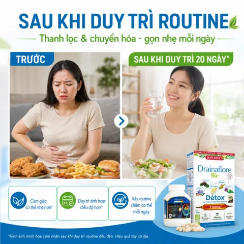 Combo Drainaflore Bio + Vitatree Organ Fat Detox | Hỗ Trợ Thanh Lọc, Chuyển Hóa