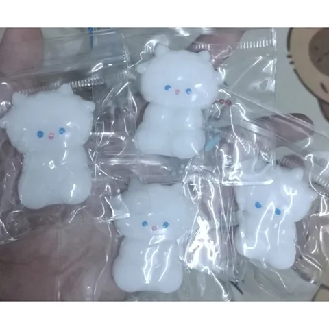 combo 3 squishy hình con cừu mini làm móc khóa