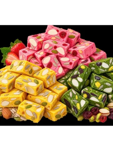Kẹo nougat mix vị ít ngọt