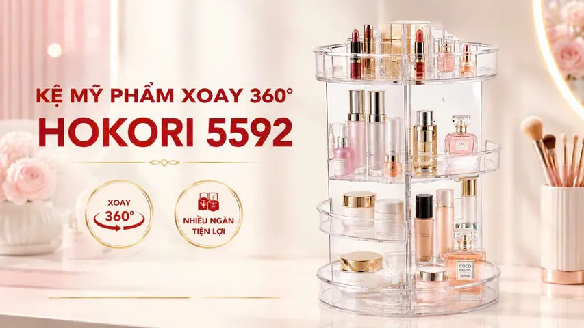 KỆ MỸ PHẨM XOAY HOKORI 5592