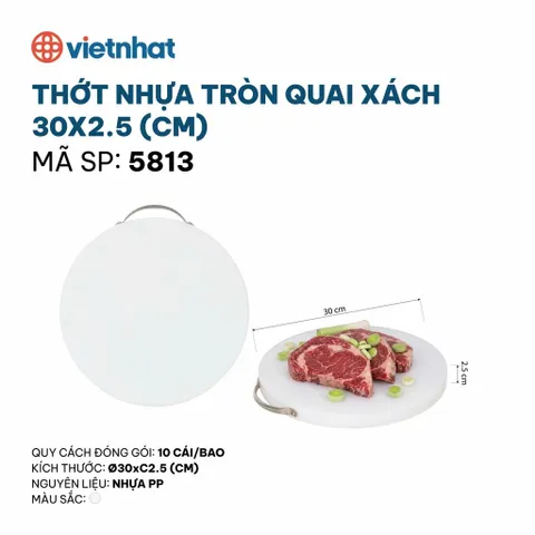 Thớt Nhựa Tròn Quai Xách Việt Nhật 5813