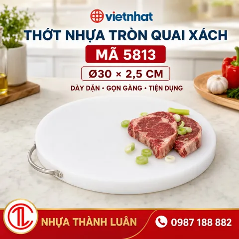 Thớt Nhựa Tròn Quai Xách Việt Nhật 5813