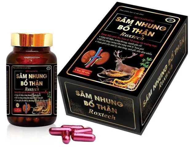 TPBVSK SÂM NHUNG BỔ THẬN ROXTECH HỘP 30 VIÊN HỖ TRỢ BỔ THẬN MẠNH GÂN CỐT