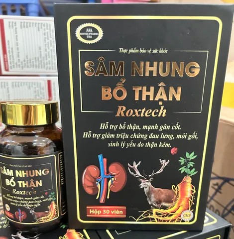 TPBVSK SÂM NHUNG BỔ THẬN ROXTECH HỘP 30 VIÊN HỖ TRỢ BỔ THẬN MẠNH GÂN CỐT