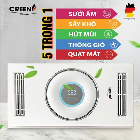 QUẠT SƯỞI NHÀ TẮM THÔNG MINH CREEN CR-SMH688