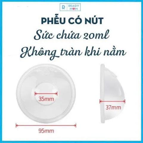 Hộp 2 phễu hứng sữa CM Bear chống tràn, chất liệu silicon mềm mại, an toàn cho mẹ
