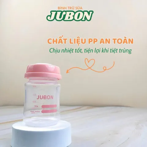 XẢ KHO Bộ 3 bình trữ sữa Jubon cổ rộng 150ml, nhựa PP cao cấp không chứa BPA an toàn bé cho bé
