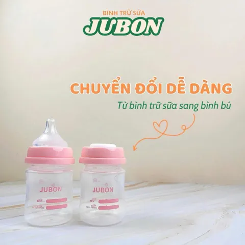 XẢ KHO Bộ 3 bình trữ sữa Jubon cổ rộng 150ml, nhựa PP cao cấp không chứa BPA an toàn bé cho bé