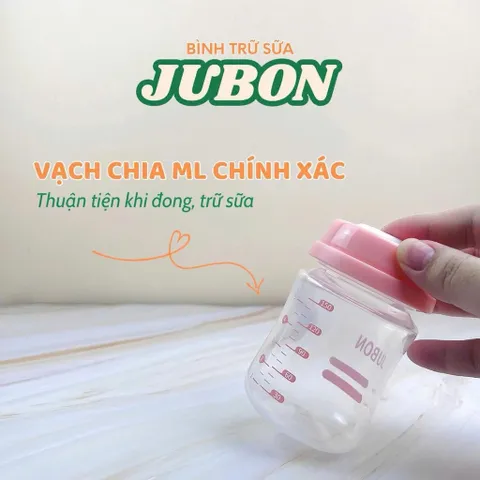 XẢ KHO Bộ 3 bình trữ sữa Jubon cổ rộng 150ml, nhựa PP cao cấp không chứa BPA an toàn bé cho bé