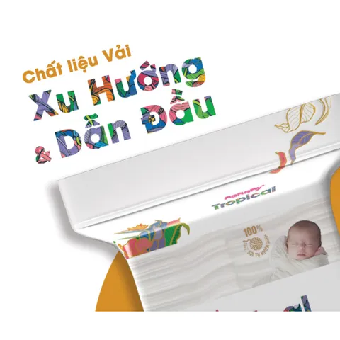 Khăn Vải Khô Đa Năng Mamamy Tropical – Combo 3 Gói Khăn Khô Cho Bé Sơ Sinh, Lau Mặt, Lau Tay An Toàn
