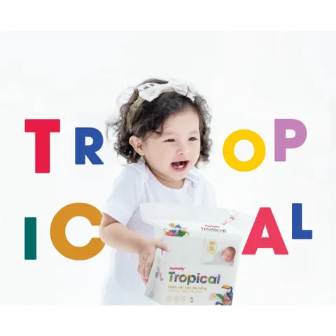 Khăn Vải Khô Đa Năng Mamamy Tropical – Combo 3 Gói Khăn Khô Cho Bé Sơ Sinh, Lau Mặt, Lau Tay An Toàn