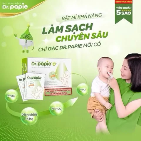 Gạc Rơ Lưỡi Dr Papie Chính Hãng – Gạc Vệ Sinh Răng Miệng Cho Bé Sơ Sinh, Trẻ Nhỏ