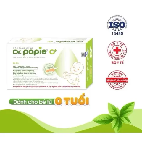 Gạc Rơ Lưỡi Dr Papie Chính Hãng – Gạc Vệ Sinh Răng Miệng Cho Bé Sơ Sinh, Trẻ Nhỏ