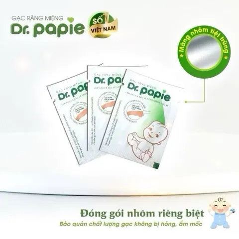Gạc Rơ Lưỡi Dr Papie Chính Hãng – Gạc Vệ Sinh Răng Miệng Cho Bé Sơ Sinh, Trẻ Nhỏ