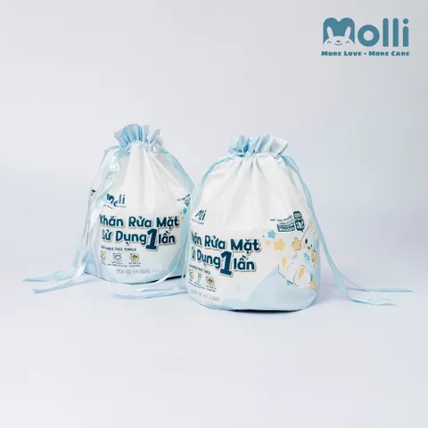 Khăn Rửa Mặt Sử Dụng 1 Lần Molli - Tiện lợi, an toàn, mềm mại và thấm hút tốt