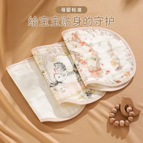 Gối lót đầu vải xô Muslin hoạ tiết hoạt hình cực xinh cho bé