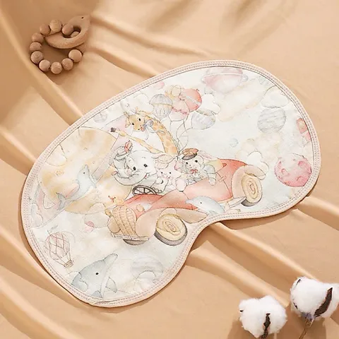 Gối lót đầu vải xô Muslin hoạ tiết hoạt hình cực xinh cho bé
