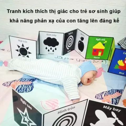 Thẻ kích thích thị giác cho bé, hỗ trợ nhận biết màu sắc và chi tiết vật thể