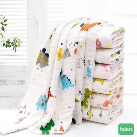 Chăn không viền xô 6 lớp xuất Nhật cực đẹp cho bé