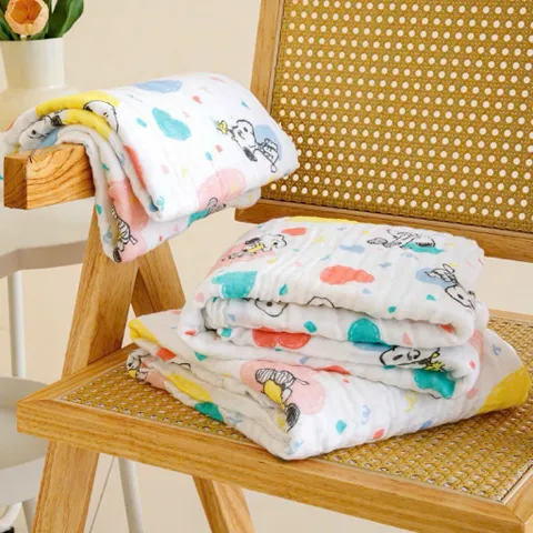 Chăn không viền xô 6 lớp xuất Nhật cực đẹp cho bé