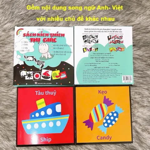 Thẻ kích thích thị giác cho bé, hỗ trợ nhận biết màu sắc và chi tiết vật thể