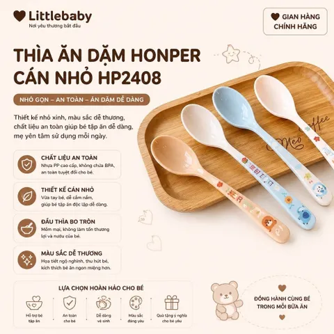 Thìa ăn dặm cho bé Honper cán nhỏ HP2408