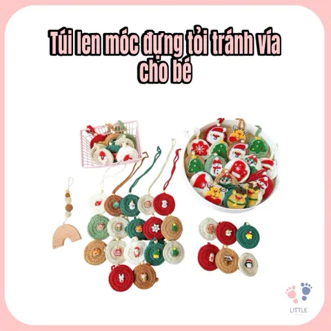 Túi len móc đựng tỏi tránh vía cho bé siêu xinh mẫu mới