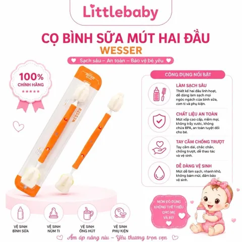 Cọ Rửa Bình Sữa Wesser – Cọ Vệ Sinh Bình Sữa Trẻ Em Cao Cấp Được Nhập Khẩu Từ Hàn Quốc