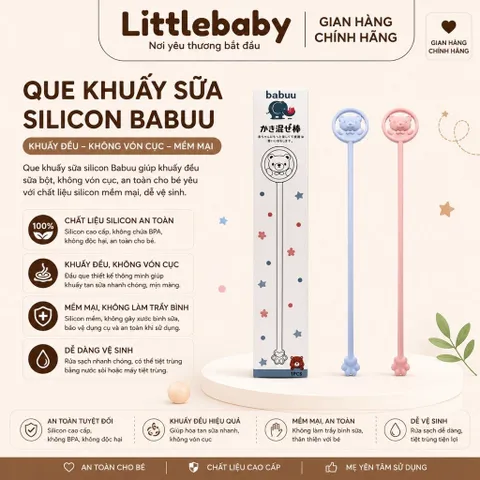 Que khuấy sữa silicone hình gấu cho bé, đổi màu theo nhiệt độ nước