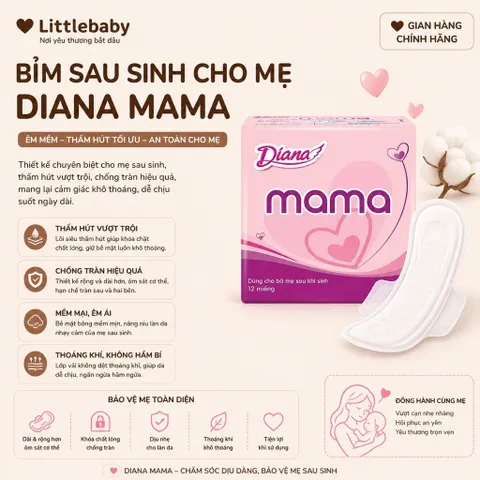 Bỉm sau sinh cho mẹ Diana Mama