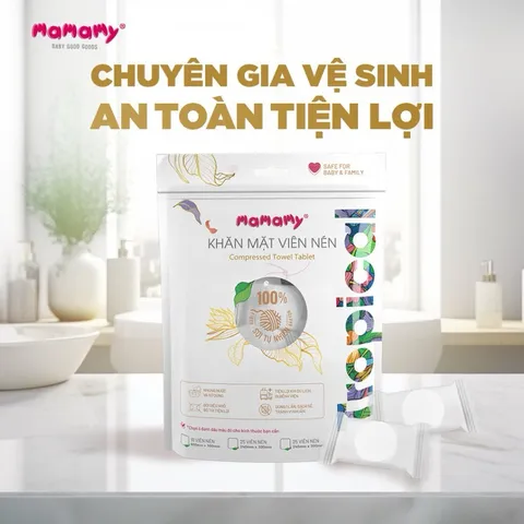 Khăn Rửa Mặt Viên Nén Mamamy Hàn Quốc – Khăn Nén Du Lịch Tiện Lợi